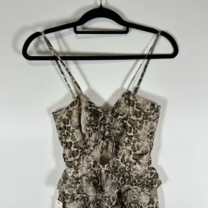 Bardot NWT Animal Print Strappy Layered‎ Dress Tiered Ruffle Women’s Size 4/XS thumbnail 4