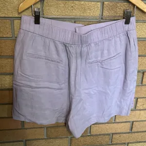 Zara Lilac Purple Crinkled Gauze High Rise Shorts Women’s Size XL thumbnail 2