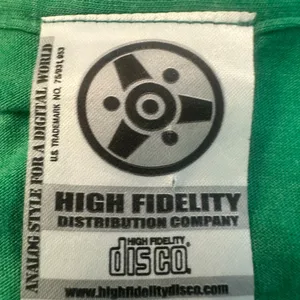 High Fidelity Disco NY NY Graphic Tee Women's XL Green Made in USA Band Style‎ thumbnail 3