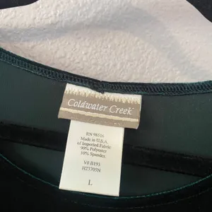 Coldwater Creek Green Velvet Maxi Dress Large Whimsigoth Fairy Dark‎ Feminine thumbnail 3