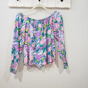Lilly Pulitzer Lana Top Turtle Wave Size S thumbnail 2
