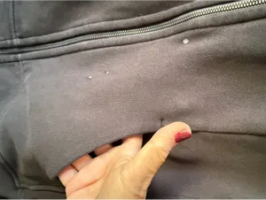 Lululemon Black Zip-Up Hoodie with Thumb Holes and Hood thumbnail 5