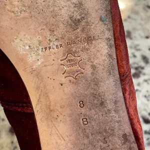 Loeffler Randall Ballet Flat Womens 8 Rust Velvet Mary Jane Bow Leonie Shoes thumbnail 7