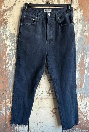 Agolde jeans Riley, raw hem, button fly size 24 thumbnail 1