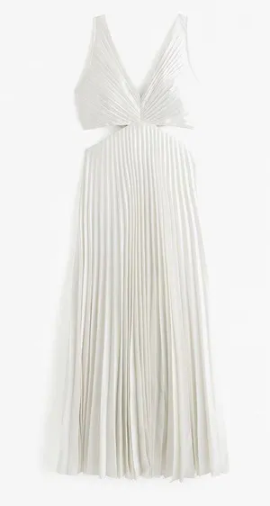 Abercrombie Giselle Pleated Cutout Maxi Dress thumbnail 1