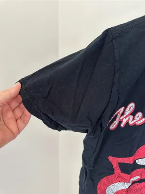 The Rolling Stones Black Cotton Tee with Red Tongue Graphic Size Medium thumbnail 3