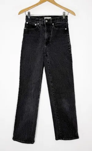 Madewell The Perfect Vintage Wide Leg Jeans 25 Black Acid Wash thumbnail 1