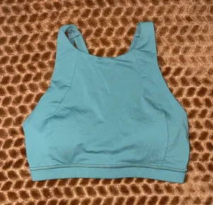 EXCELLENT Lululemon Free To Be Serene Sports Yoga Bra High Neck Pine S 4 C/D thumbnail 1