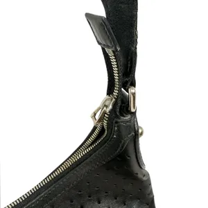Gucci Reins Vintage Interlocking GG Perforated Leather Black Hobo Bag Purse thumbnail 10