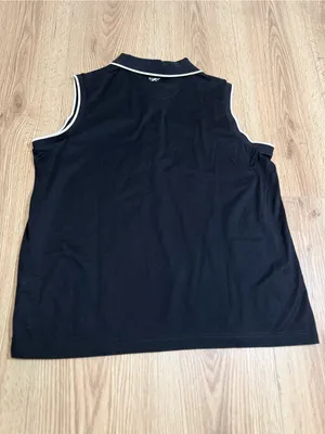 Cutter and Buck Black‎ Sleeveless Golf Polo Shirt M Womens Preppy Country Club thumbnail 2