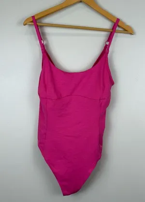 Outdoor Voices tech sweat leotard in hot pink Women's Size Medium thumbnail 1