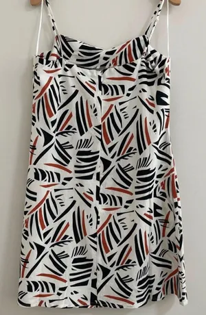 NWT Francesca’s Linen Blend Print Mini Dress - L thumbnail 2