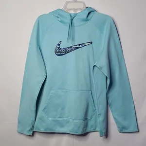 Nike therm fit hooded blue sweatshirt hoodie XL thumbnail 1