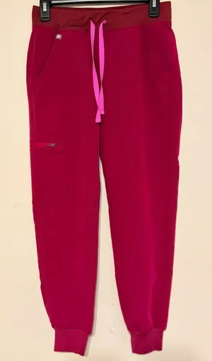 Women's FIGS Zamora Jogger Scrub Pants Pink Size XS Petite XS/P thumbnail 1