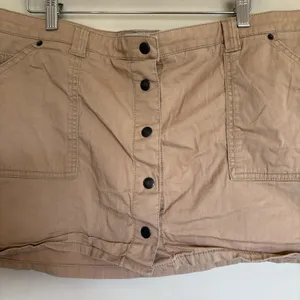 VINTAGE Abercrombie Fitch Skirt Womens L Brown Mini Utility Pocket Tactical‎ Y2K thumbnail 4