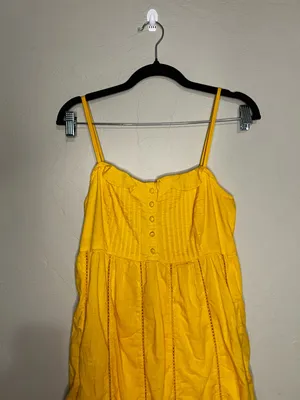 Maeve Arcadia Yellow Ruffled Spaghetti-Strap Tiered‎ Boho Maxi Dress thumbnail 5