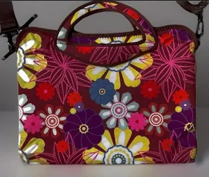 ie Floral Zippered Laptop Removable Shoulder Strap Messenger Bag 16” X 12” thumbnail 7