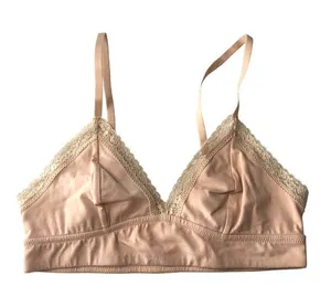 Jenni Intimates On Repeat Wide Lace Trim Bralette Chai Beige M thumbnail 1