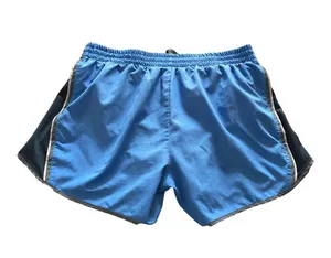 Blue and gray dri fit shorts, elastic waist, inside pocket, excellent condition, size medium Measurements: Waist: side to side 14-17 inches thumbnail 6