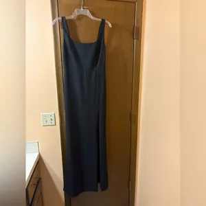 BHLDN Catarina Crepe Maxi Dress in Black thumbnail 4