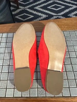 GAP Women’s Bright Red Slip-On Mules 8 thumbnail 4