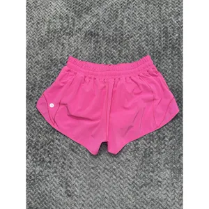 LULULEMON Women's Speed Up Shorts Pink stretch Black Size 6 thumbnail 5