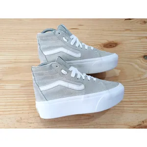 Vans Sk8-Hi Stacked Drizzle Grey Suede Platform High Top Shoes Women's 5.5 thumbnail 7