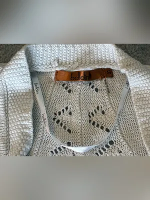 Women’s Belldini Brand White Long Length Open-Front Knit Cardigan Sweater thumbnail 2