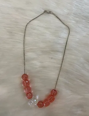 Pink Beaded Necklace thumbnail 1