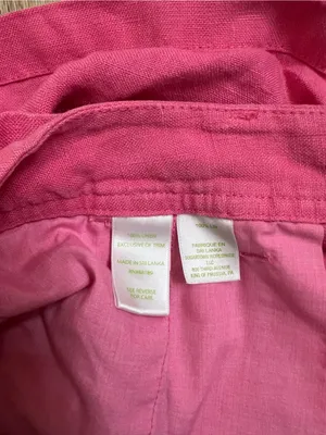 Lilly Pulitzer Bright Pink 100% linen Bermuda Shorts thumbnail 4