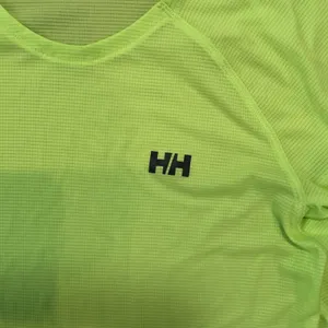Helly Hansen Active Technical Mesh T-Shirt Neon Lime Green Logo Size XS TP thumbnail 2
