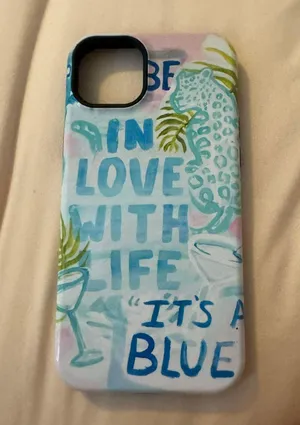 iPhone 15 Plus Case Blue thumbnail 1