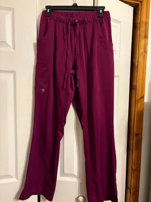 Healing Hands Wine Scrub Pants HH Women’s Works thumbnail 1