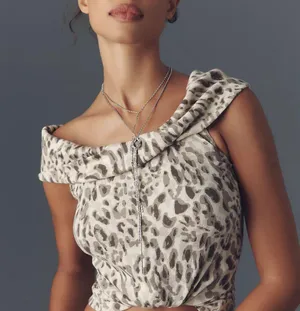 Anthropologie Pilcro Off-The-Shoulder Twist Rib Top thumbnail 4