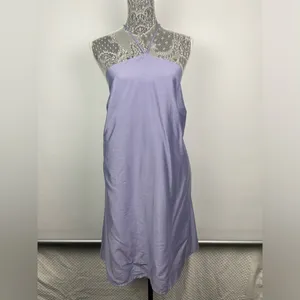Eloquii Plus Size‎ Heirloom Lilac Y2K Halter Mini Tunic Dress thumbnail 4