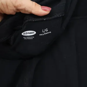 Old Navy Leggings Womens L Tall Capri Black High Rise Activewear Excellent thumbnail 2