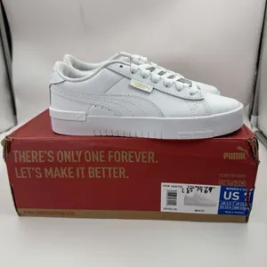 New PUMA Court Women’s Sneakers White Leather Low Top Casual Shoes Size 7 thumbnail 2