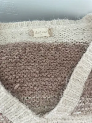 Altar'd State Tan striped sweater thumbnail 2