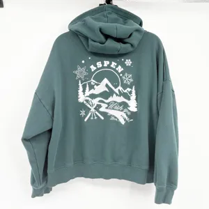 PINK Victorias Secret Womens Love Aspen Graphic Ski‎ Zip Up Hoodie Size XL Teal thumbnail 7