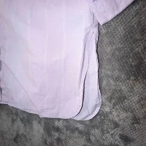 Madewell XS Lavender Button Down Long Sleeve Striped Pocket Shirt 100% Cotton #1 thumbnail 5