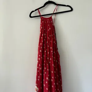 Maeve Anthropologie Juniper Red Paisley Floral Maxi Boho Dress Size L thumbnail 6