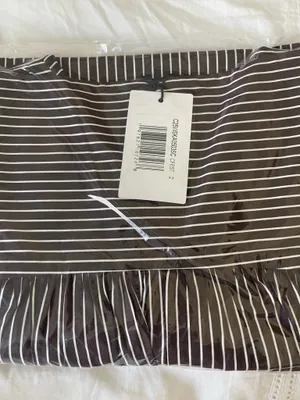 NWT Few Moda Vashti Skirt size 2 Coffee Brown Stripe maxi o.p.t cotton thumbnail 7