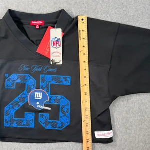Mitchell & Ness NFL Cropped Jersey New York Giants Anthropologie Women's Medium thumbnail 6