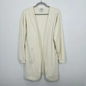 Gymshark Women's Size Small Cream Open‎ Front Long Sleeve Cardigan Sweater Top thumbnail 2