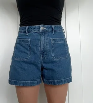 Madewell High-Rise Sailor Shorts Curvy Denim thumbnail 1