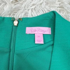 Lilly Pulitzer Bree Dress Jewel Green Fit‎ and Flare Size Medium thumbnail 5