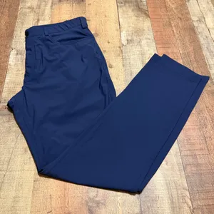 PGA Tour Wmns Navy Blue Performance Pants Sz L Sz 32 Athlete Golf Active Pockets thumbnail 1