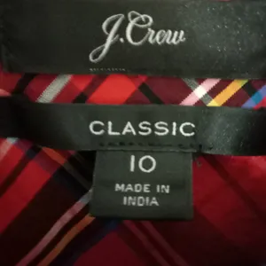 J.Crew Classic 10/M Blackwatch and Stewart Plais Long Sleeved Button Front Top thumbnail 5