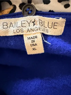Bailey Blue puff-sleeve pullover hoodie royal blue NWOT thumbnail 3