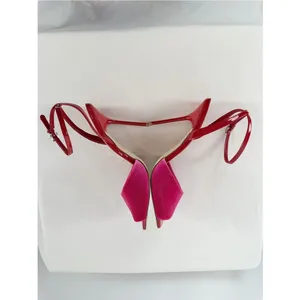 Steve Madden Lilac Color Block Leather Velvet Square Toe Heel in Pink Red 9.5 thumbnail 7